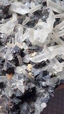 Mineral sfalerite quartz - sfalerite,