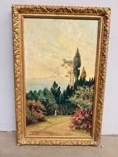 Antico dipinto olio su