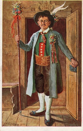 Antica cartolina costumi - antica,