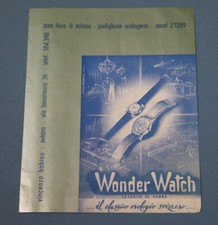 WONDER WATCH CHAUX DE FONDS   brochure pubblicitaria