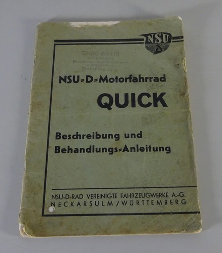 Manuale uso manutenzione nsu - manuale,