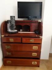 Cameretta stile marina in mogano, letto, scaffale, comodino scrivania 