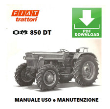 Trattore FIAT OM 850 - 850 DT Manuale uso manutenzione Libretto istruzioni ITA