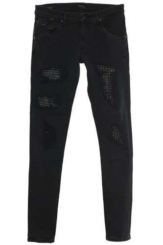 Pepe tapered jeans crystal - pepe,