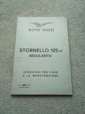 LIBRETTO USO E MANUTENZIONE MOTO GUZZI STORNELLO