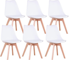 Set Di 6 Sedie Da Pranzo Scandinave, Sedie Da Imbottite Retrò Da Cucina/Sedia Da