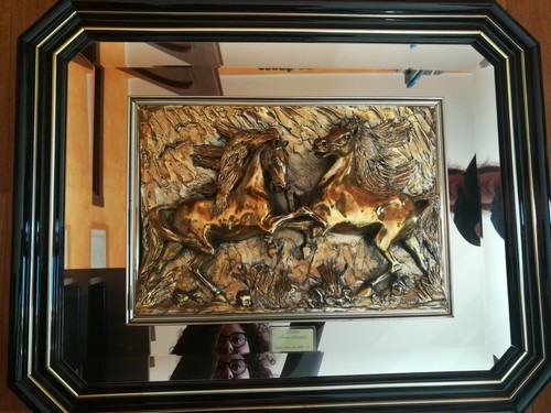 Specchio con cavalli - , in