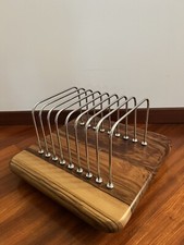 Rossi di ALBIZZATE Portariviste in legno e acciaio cromato 