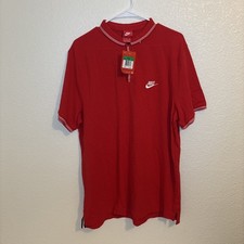 Polo uomo Nike rossa Swoosh