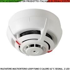RILEVA FUMO CALORE SENSORE ANTINCENDIO CONVENZIONALE USCITA LED BLOCCA PORTE REI