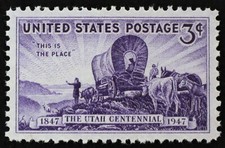 U.S. Mint Stamp Scott #950 3c Utah. Superb Jumbo. NH. A Gem!