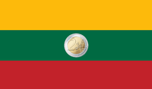 Lituania литва euro unc - 2,