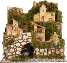 Paesaggio per Presepe Illuminato 24X21X24 Cm (9,44X8,26X9,44 Inch) Realizzato E 
