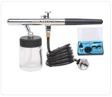 AEROGRAFO DS128 A DOPPIA AZIONE 0,35 mm tazza 2x22 ml.