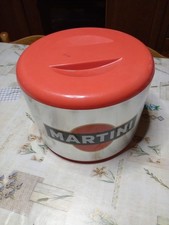 Martini, secchiello, porta ghiaccio, bar pub, arredo, metallo, plastica, Campari