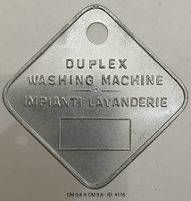DUPLEX WASHING MACHINE IMPIANTI LAVANDERIE GETTONE TOKEN IN ALLUMINIO