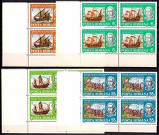 Romania 1992 Scoperta dell'America Colombo Esploratore Navi Barche a Vela Bl4 MNH2