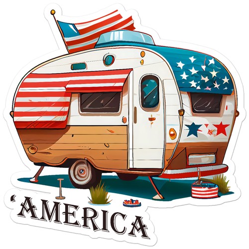America vintage camper - vintage,