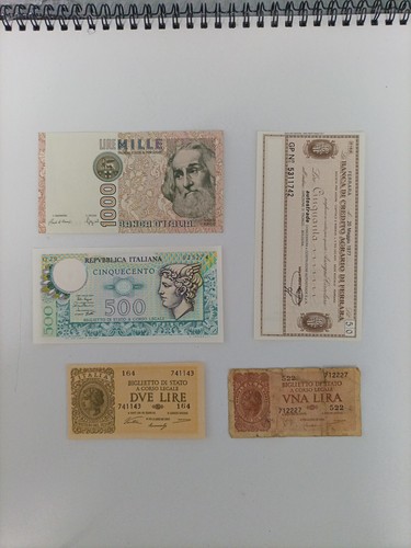 Lotto banconote lire - lotto, varie