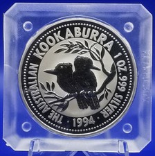 1 oz Kookaburra 1990 - 2024 argento 1 dollaro Australia moneta d'argento 999/1000 uccello