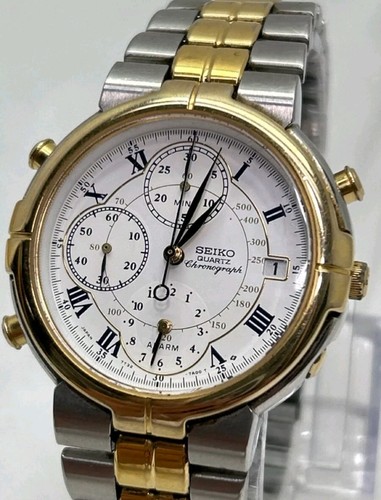 Seiko acciao oro crono - e, oro/crono