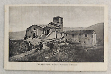 cartolina calabritto avellino animata chiesa convento inizi '900 formato piccolo