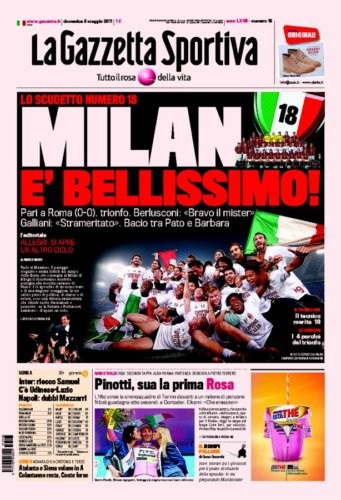 Gazzetta dello sport - gazzetta, milan