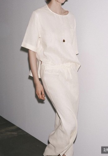 Gonna zara lino ecrù - gonna, in