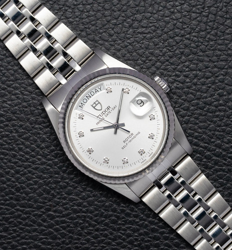 Tudor date day 76214 - 76214, silver