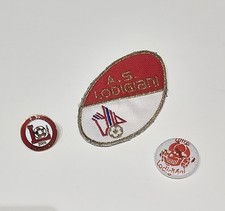 AS LODIGIANI Lotto 2 spille + 1 toppa calcio ultras No sciarpa adesivi maglia