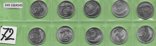 Lotto monete lire del - 10, 5