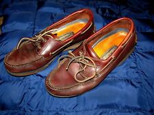 Timberland Boat Shoes scarpe vela  barca Vintage Leather Dark Brown Moccassin 70