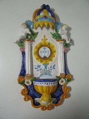 Acquasantiera ceramica pezzo - ceramica,