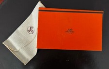 HERMES scatola (portafoglio - pochette) + sacco juta cotone originali