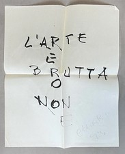 Giuseppe Chiari  – L’arte è brutta o non è (1973) – Opera unica – Fluxus