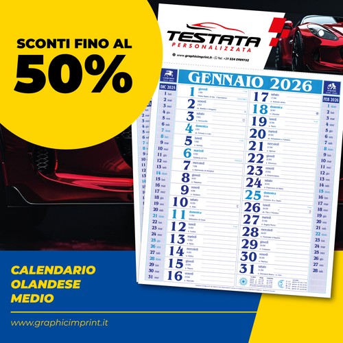 Calendario olandese medio - calendario,