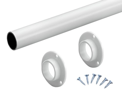 Tubo rotondo mm - 25, bianco