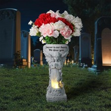 Solar Cemetery Vase for Grave