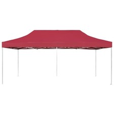 Gazebo Professionale Pieghevole in Alluminio 6x3 m Rosso Vino