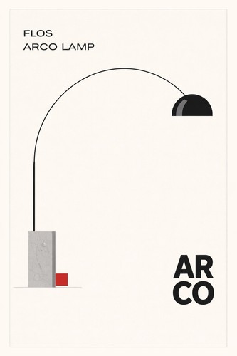 Poster lampada flos - poster,