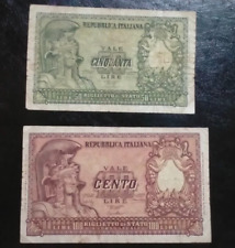 50 100 LIRE LOTTO 2 BANCONOTE