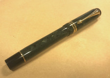 STILOGRAFICA PARKER DUOFOLD VERDE MARMORIZZATA PENNINO ORO 18 Kt  MADE UK CVCF