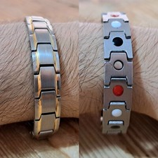 Bracciale Energia 2 in 1 Acciaio Inox e Oro con 4 Colori