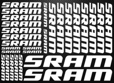 KIT 28 ADESIVI SRAM PRESPAZIATI VINILE PER RESTOMOD STICKERS BIKE BDC MTB BICI