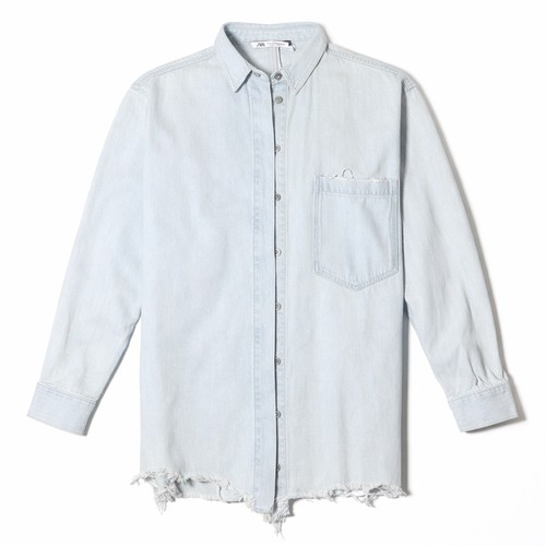 Zara camicia denim donna - s, blu
