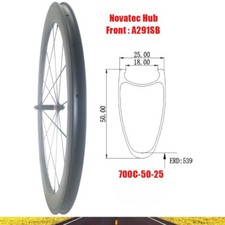 700C Bici da Strada Ruote Anteriori Clincher Bicicletta Ruota Carbonio Basalto Freno a V 50*25mm