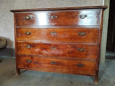 Comò ANTICO 800 GRAND cm.130x103 ! RITIRO VERONA  Cassettone NOCE BRONZO Liberty