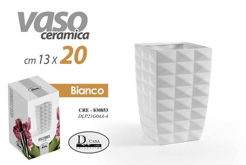 Vaso ceramica quadrato - in,