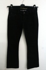 John Richmond Donna Taglia 29 / 43 Jeans a Zampa Neri Pantalone Cotone Pant 