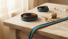 Bordo nastro pizzo cucito